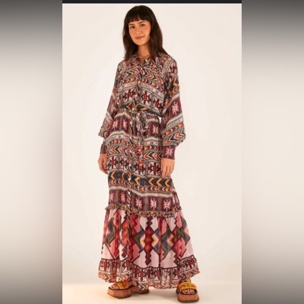 FARM Rio Multicolor Geometric Maxi Dress